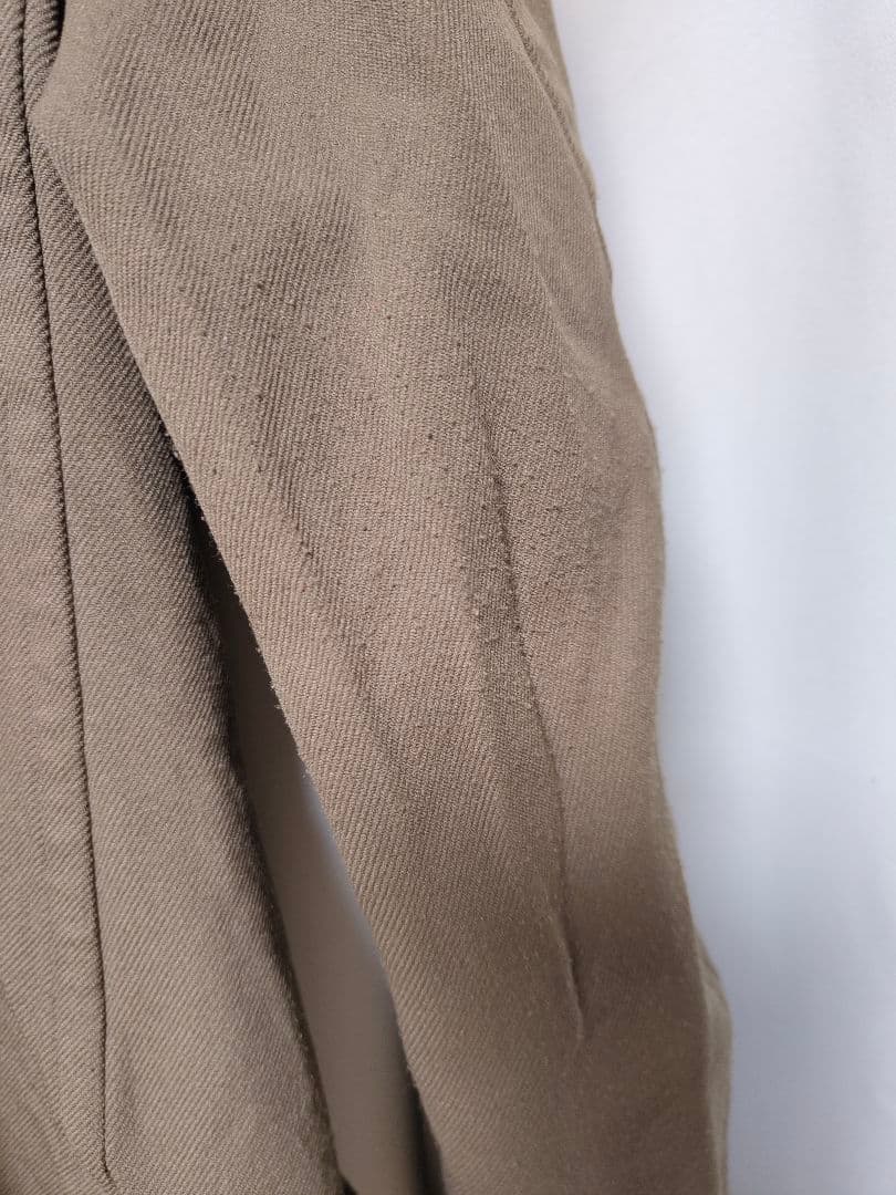 COMME des GARCONS ステンカラーコート 縮絨S カーキ