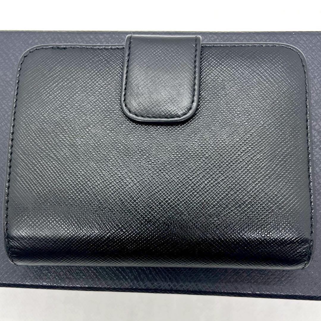 ◆現行/ギャラ付◆PRADA 二つ折り財布 サフィアーノ メタルロゴ L字ジップ