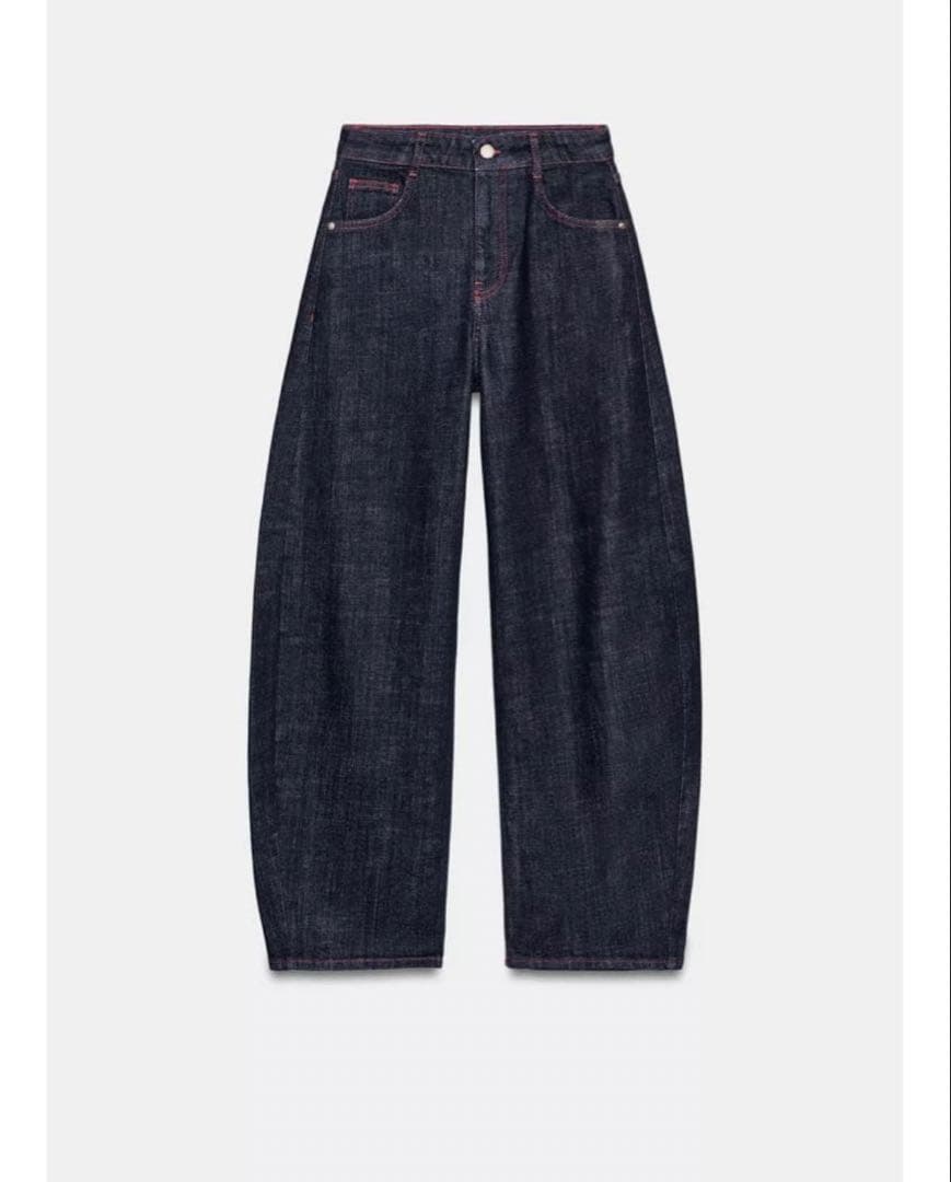 ZARA ハイウエストバルフィットデニムパンツ　2026 バレンタイン