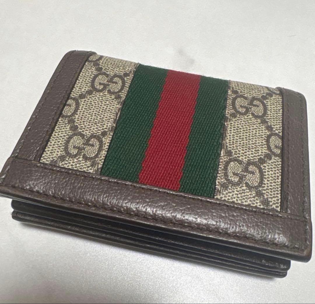 GUCCI GGキャンバス 二つ折り財布 オフィディア