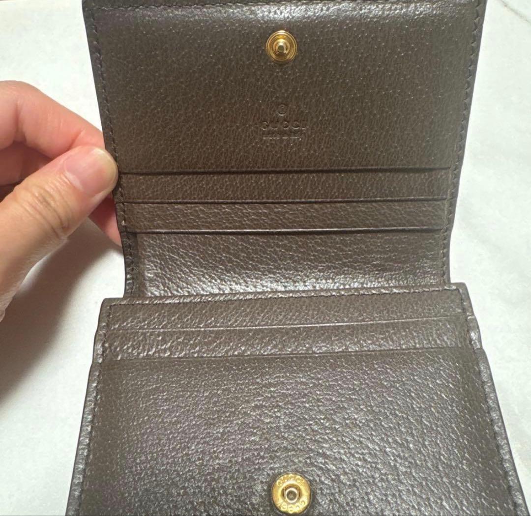 GUCCI GGキャンバス 二つ折り財布 オフィディア