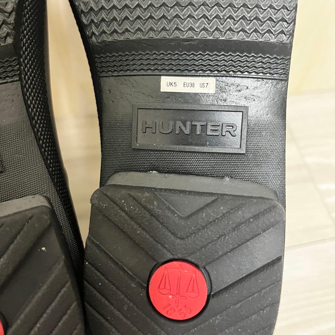 未使用級　HUNTER 23.5cm レインシューズ チェルシーブーツ　ハンター