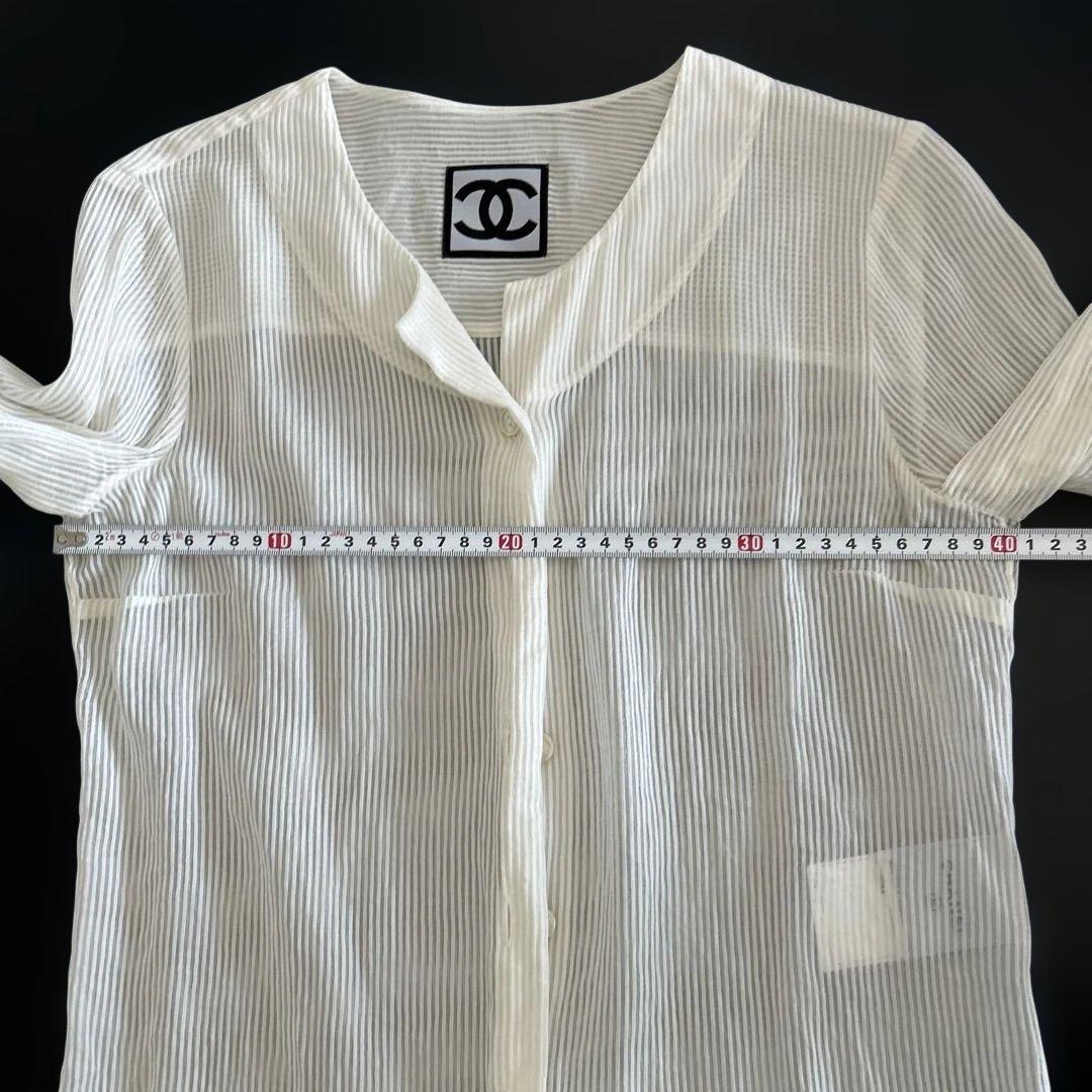 Chanel ホワイト ストライプ 長袖