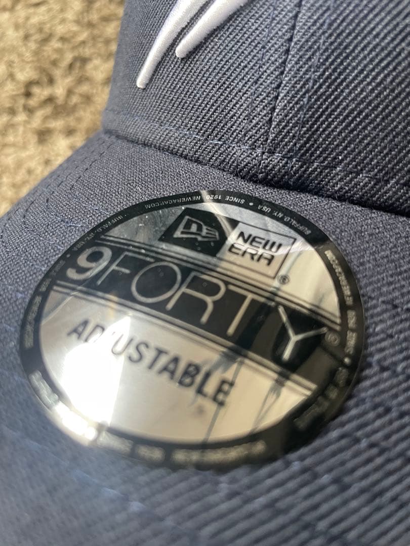 NEW ERA 9FORTY ネイビーキャップ　フラグメント
