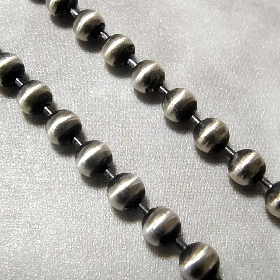 即日発送★本物silver925★3mm★ボールチェーン 50cm 燻
