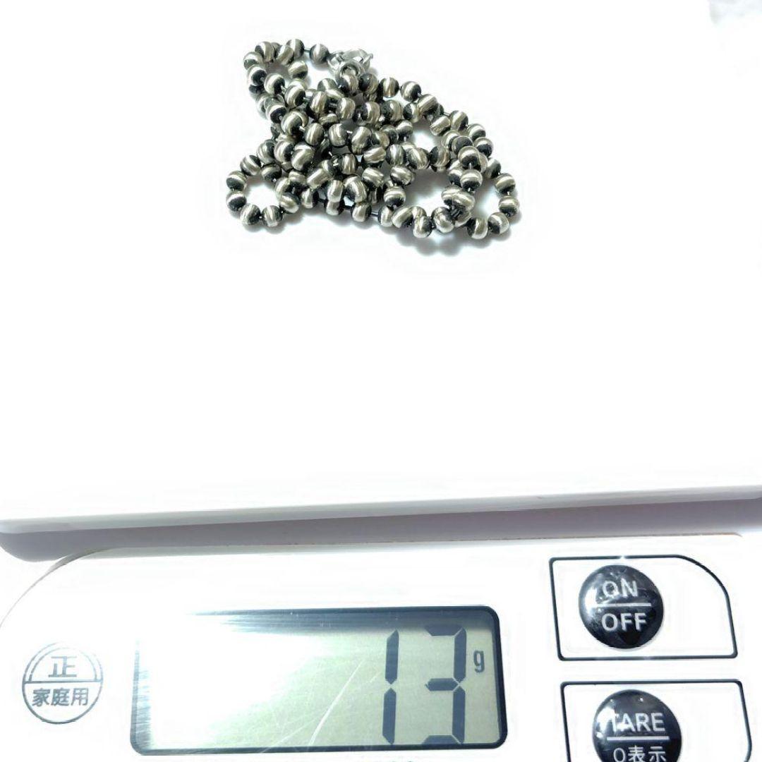即日発送★本物silver925★3mm★ボールチェーン 50cm 燻