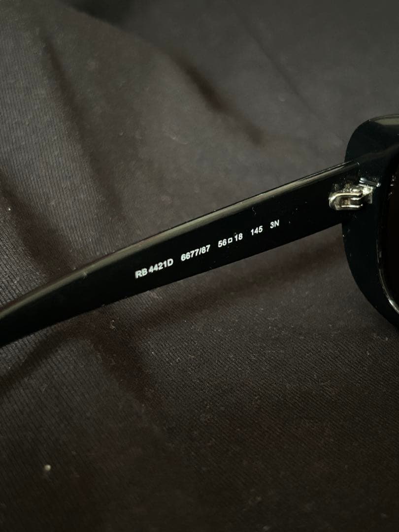 Ray-Ban RB 4421D ブラックサングラス　ケース付き