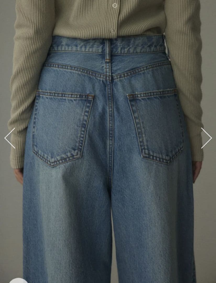 パンツ loose straight crash denim