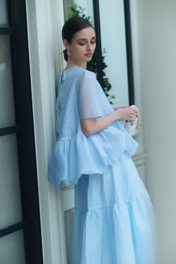 BLUELEA Silky jacquard skirt ブルレア　シルキー