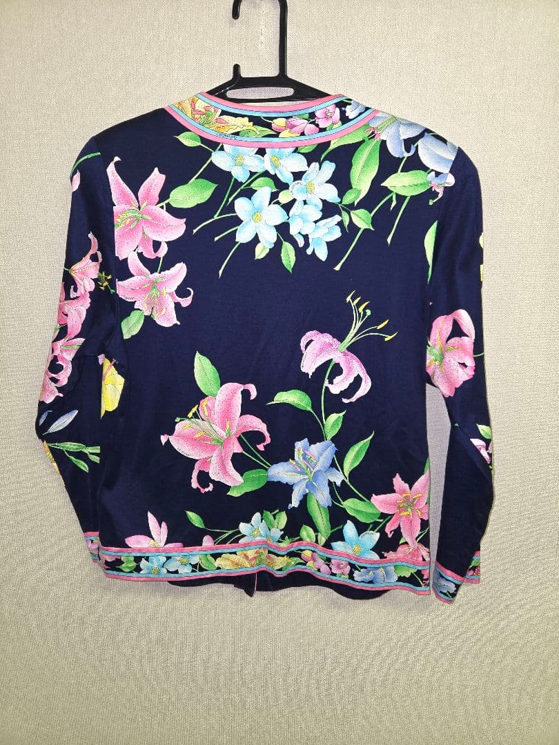 ★値下げ★LEONARD レオナール 花柄 長袖 カーディガン ニット シャツ