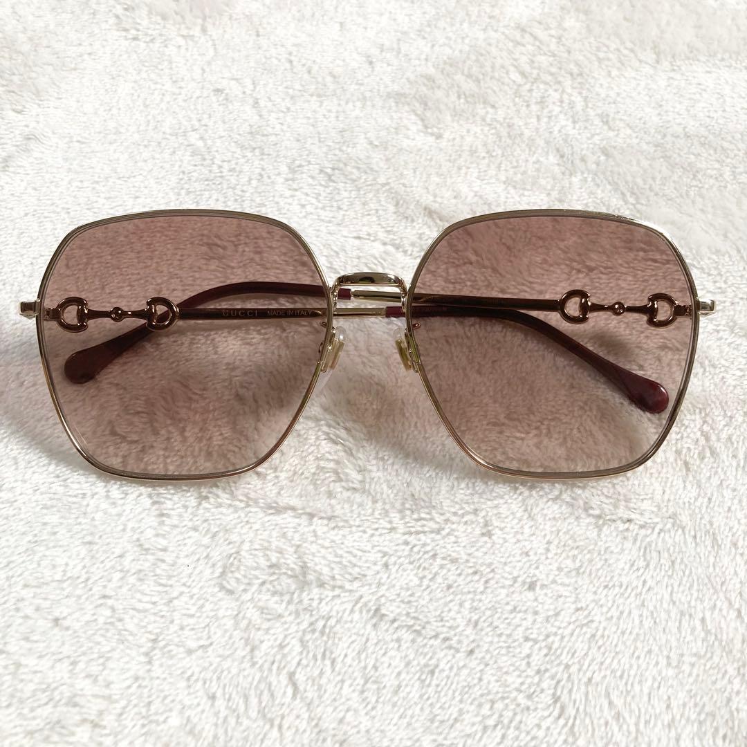 極美品 GUCCI ホースビット サングラスGG0882SA スクエア型