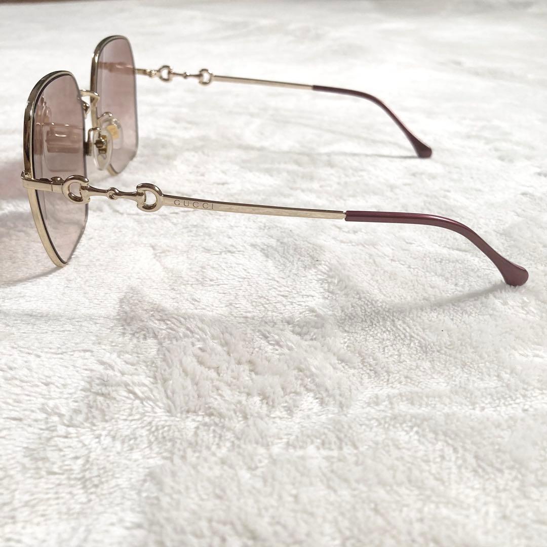 極美品 GUCCI ホースビット サングラスGG0882SA スクエア型