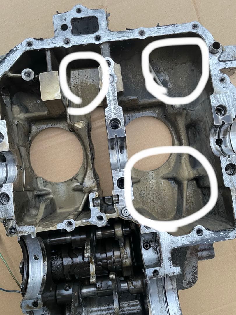 cb250t ホーク　バブ　クランクケース