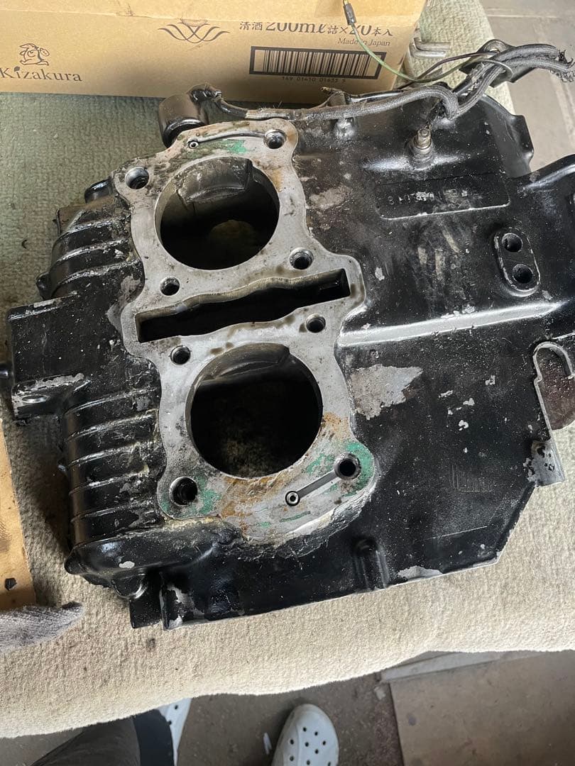 cb250t ホーク　バブ　クランクケース