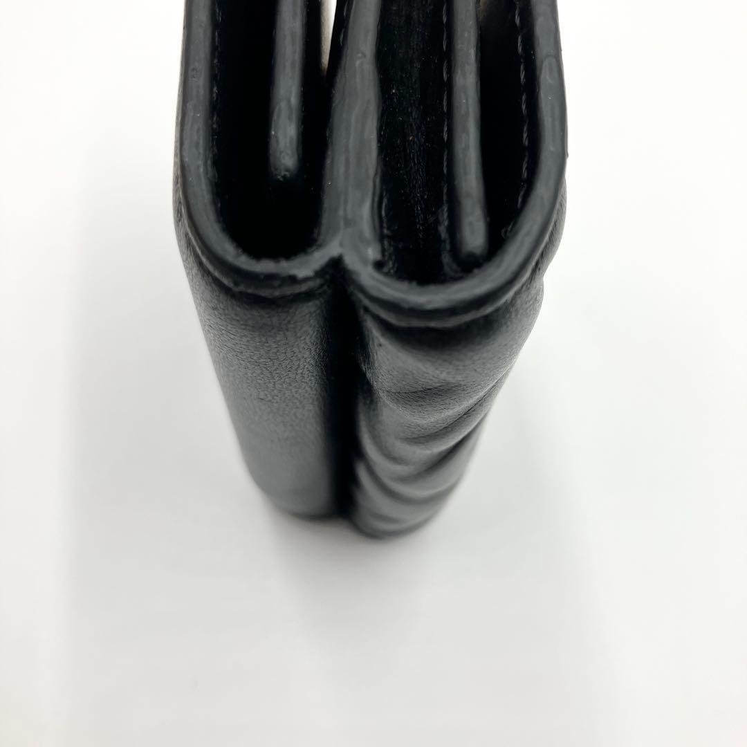 箱付き美品✨フェンディ　三つ折り財布　バゲットマイクロウォレット　黒　ズッカ