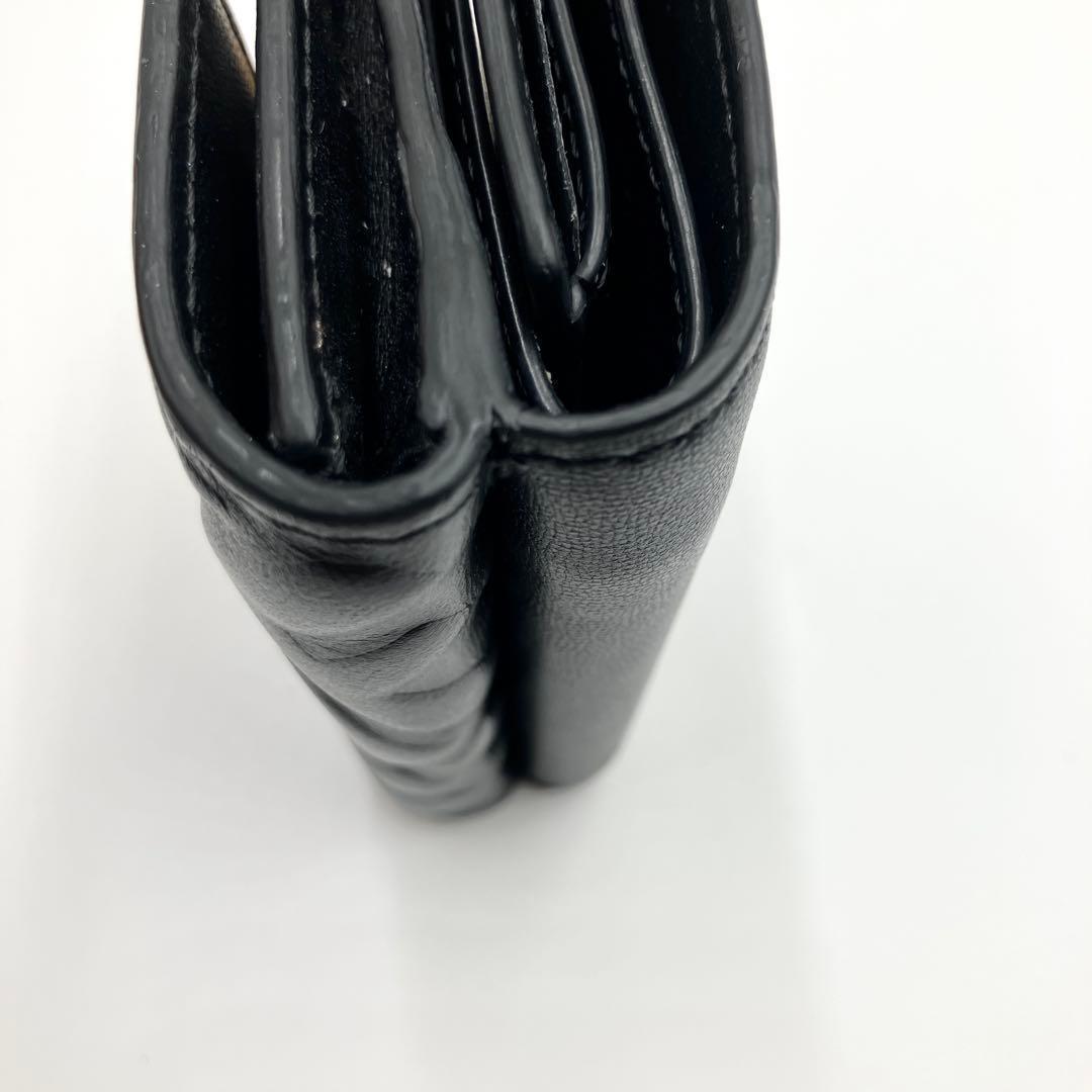 箱付き美品✨フェンディ　三つ折り財布　バゲットマイクロウォレット　黒　ズッカ