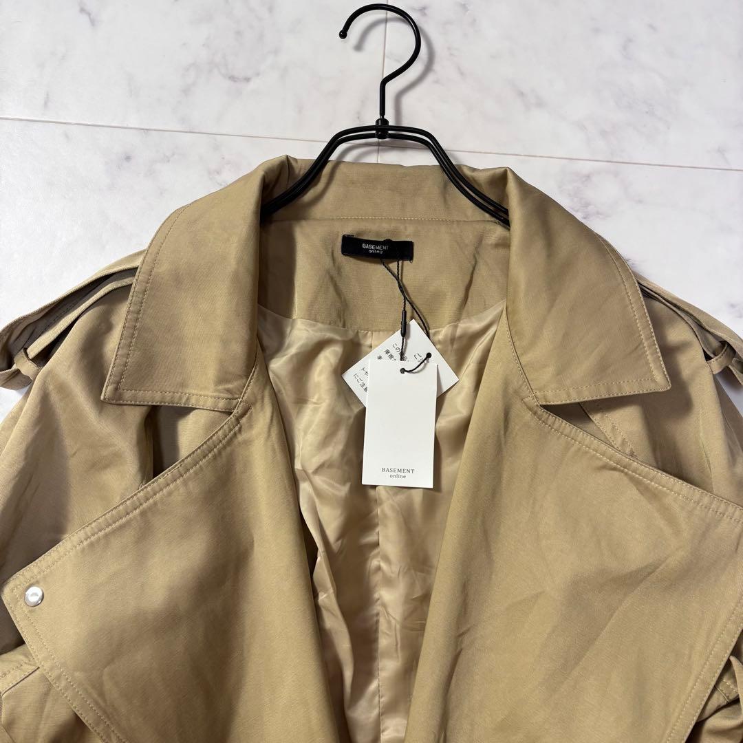 美品　basement online ショートトレンチコート　ベージュ　2way