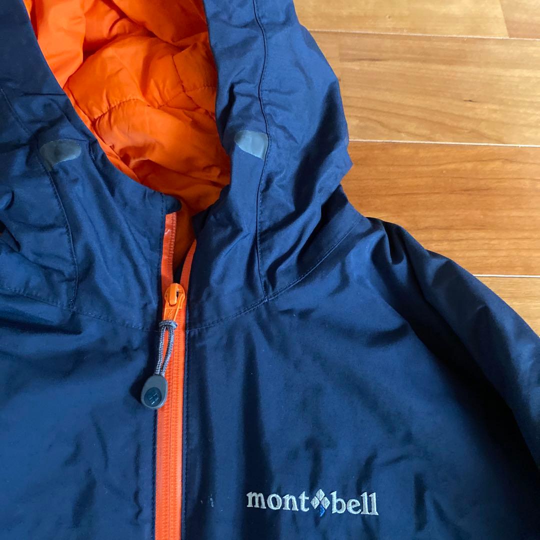 mont-bell 子ども用スキーウェア ネイビー/オレンジ 130