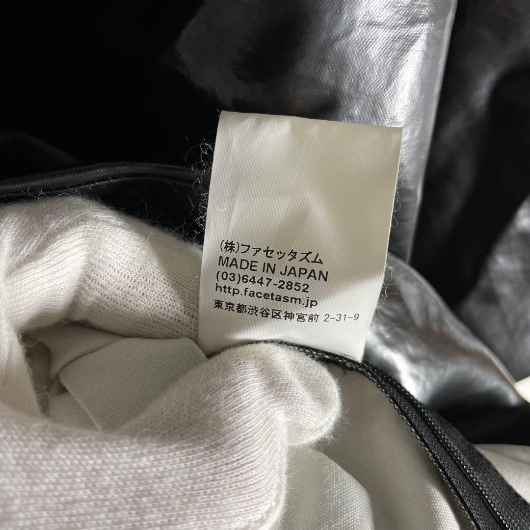 【希少サンプル品/美品】FACETASM スタッズフェイクレザーTシャツ ジップ