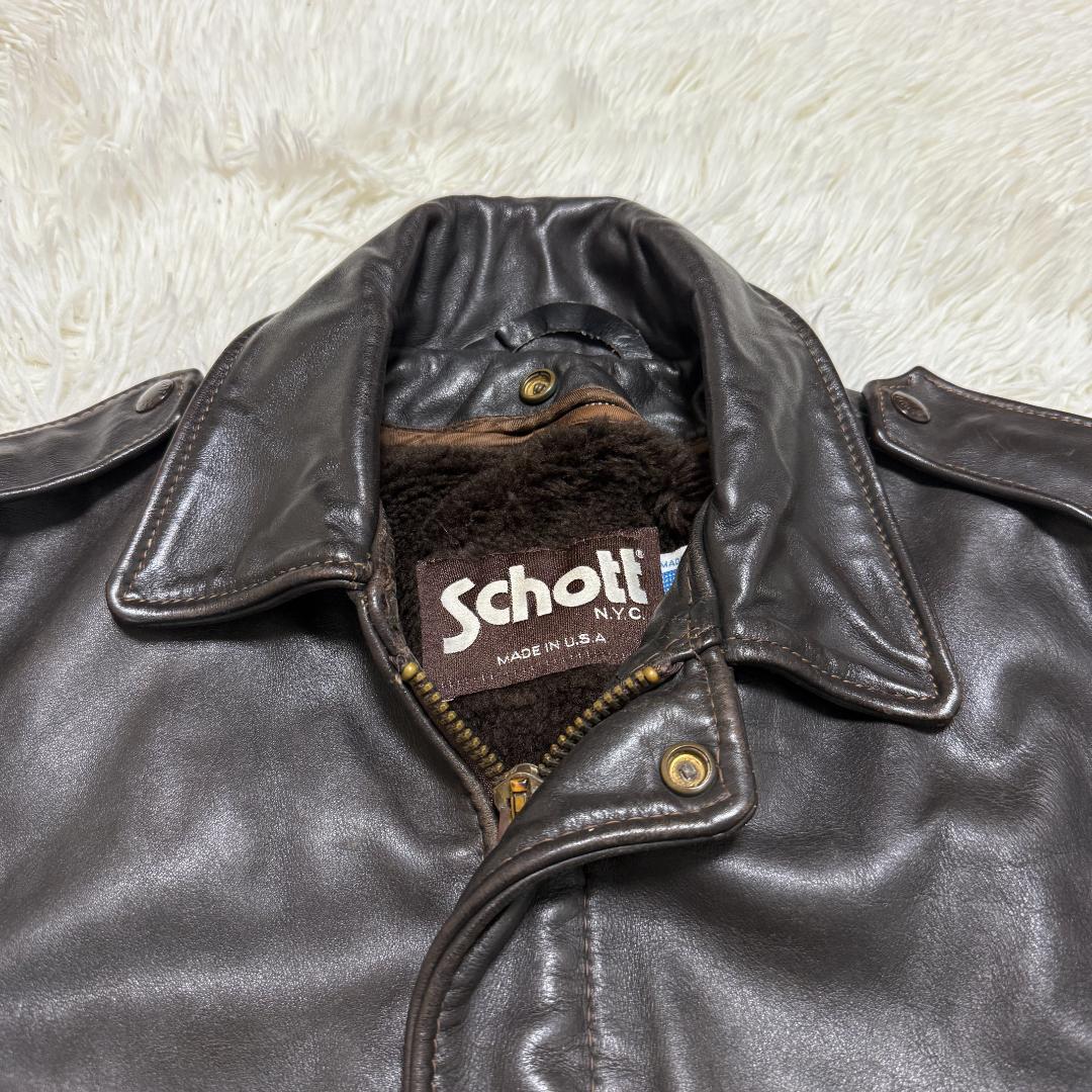 Schott ショット 184SM G-1 フライトジャケット 本革 ライナー