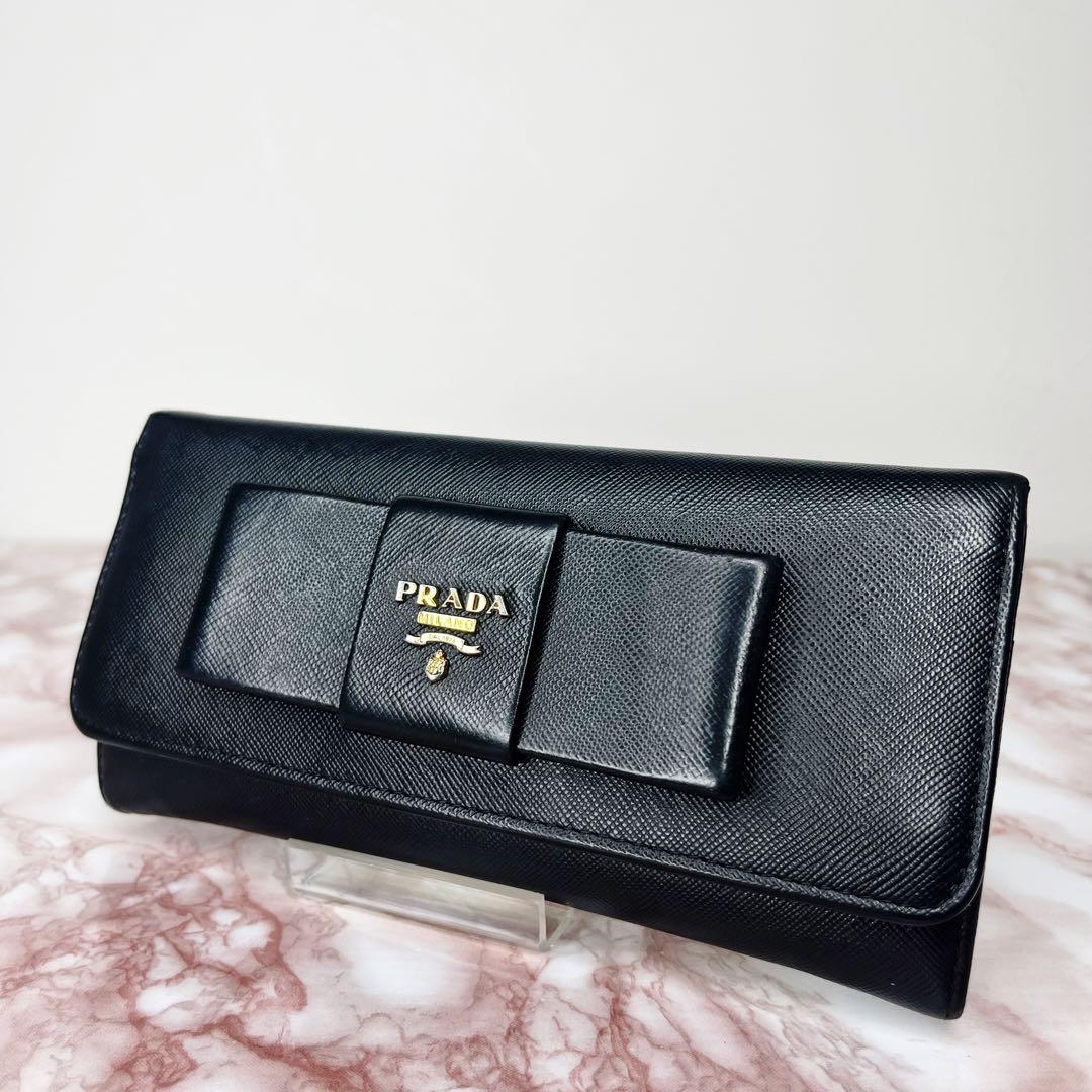 【極美品】PRADA 二つ折り財布 長財布75