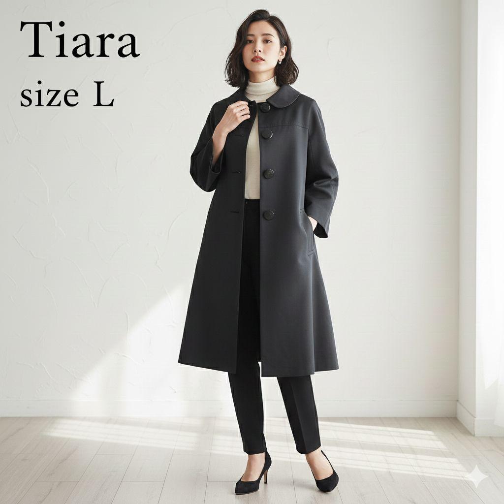 【♪様】ティアラ Tiara ロングコート ブラック キルティングライナー付 3