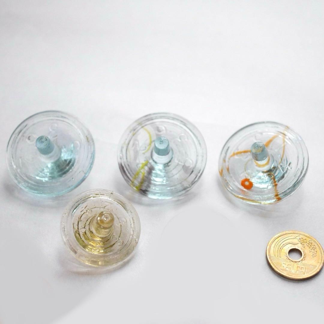 専用出品 ガラス独楽　11個セット　和ガラス　レトロ　マーブル