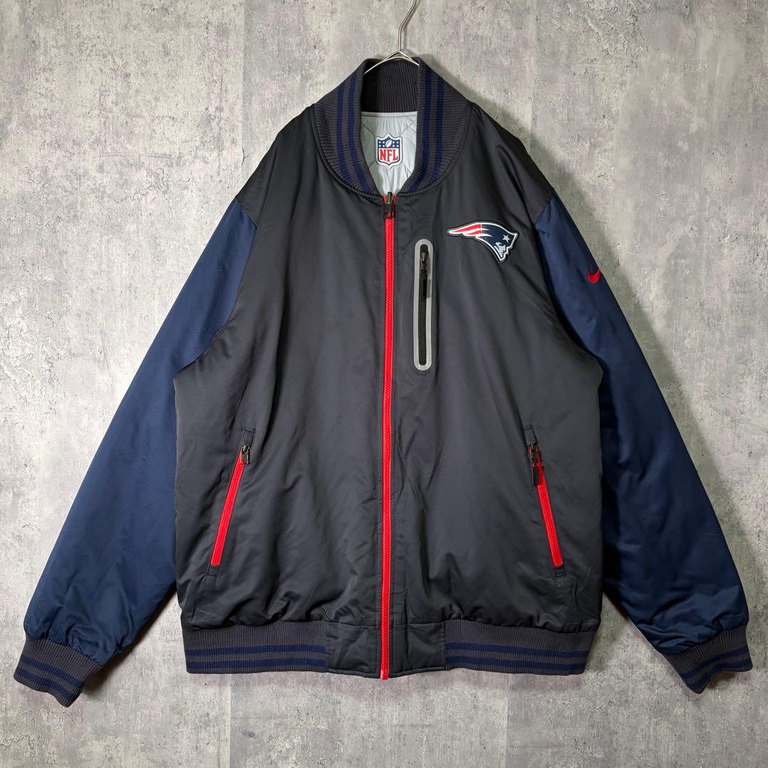 希少 NIKE NFL ペイトリオッツ リバーシブル ブルゾン 刺繍ロゴ