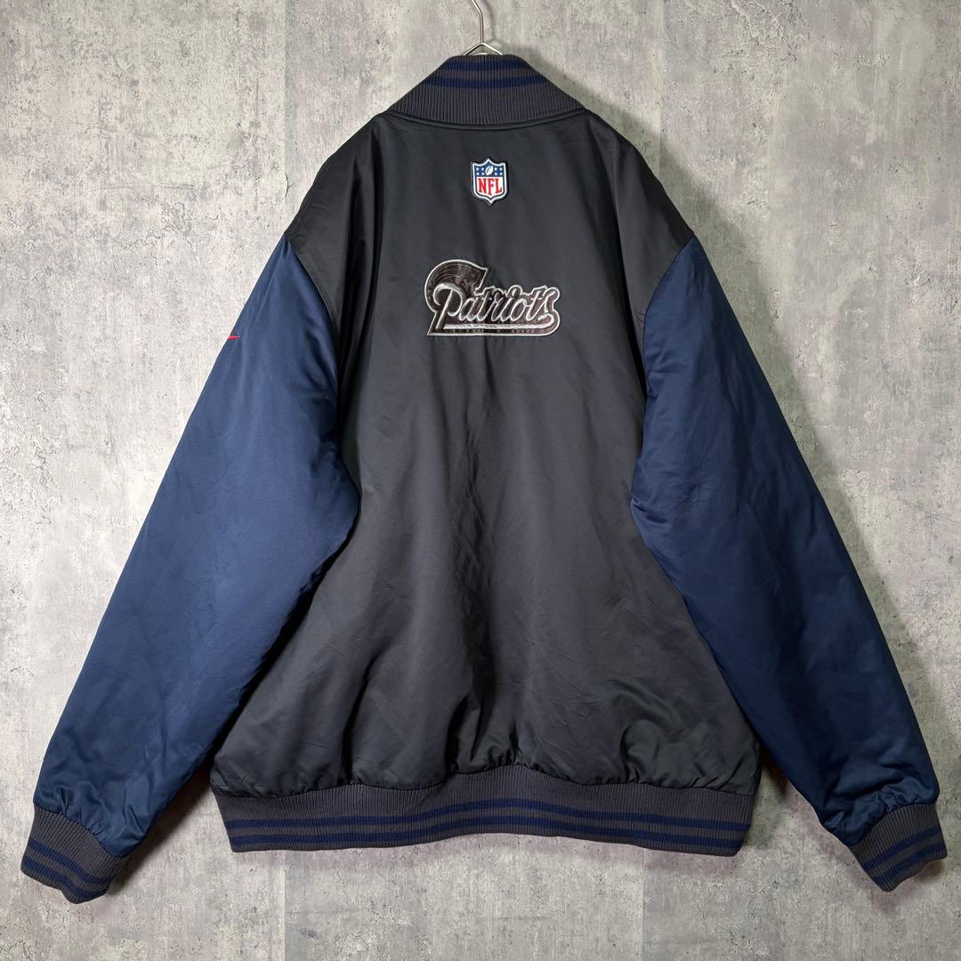 希少 NIKE NFL ペイトリオッツ リバーシブル ブルゾン 刺繍ロゴ