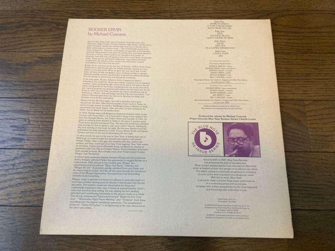 洋楽 Booker Ervin Back From The Gig