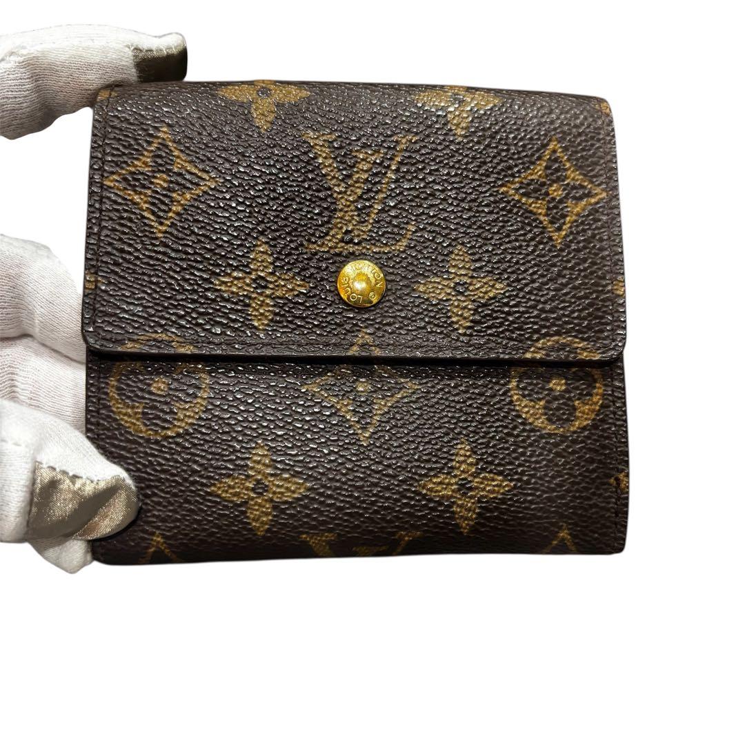 Louis Vuitton ルイヴィトン　モノグラム Wホック　三つ折り財布