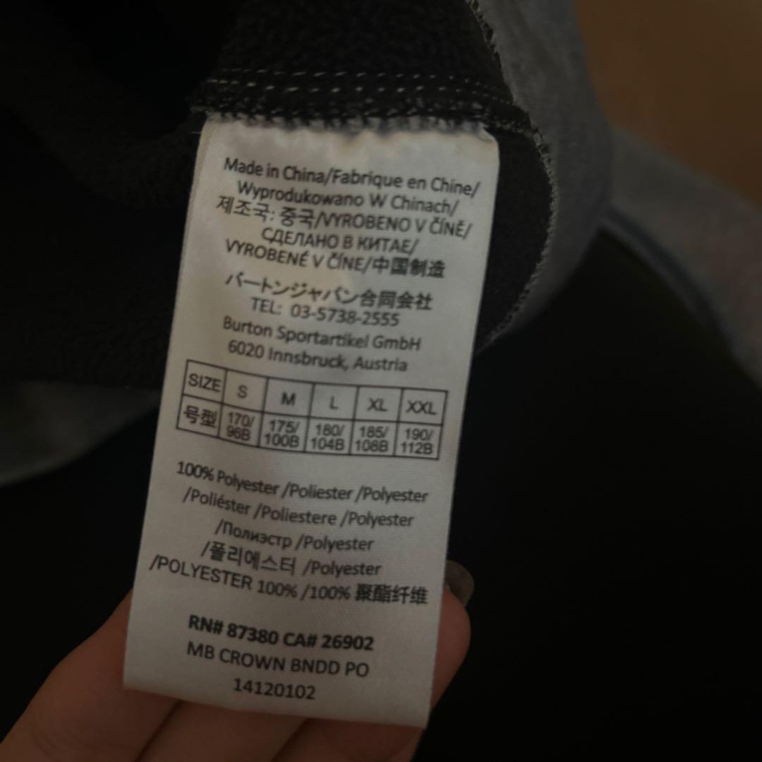 Burton フード付きスウェットシャツ グレー