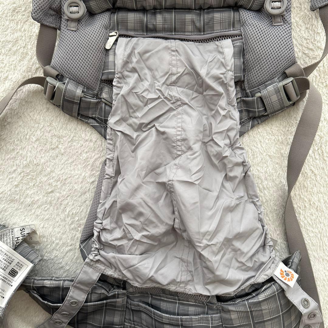 箱付き⭐︎エルゴ抱っこ紐 ergobaby グレー系 チェック柄OMNI360