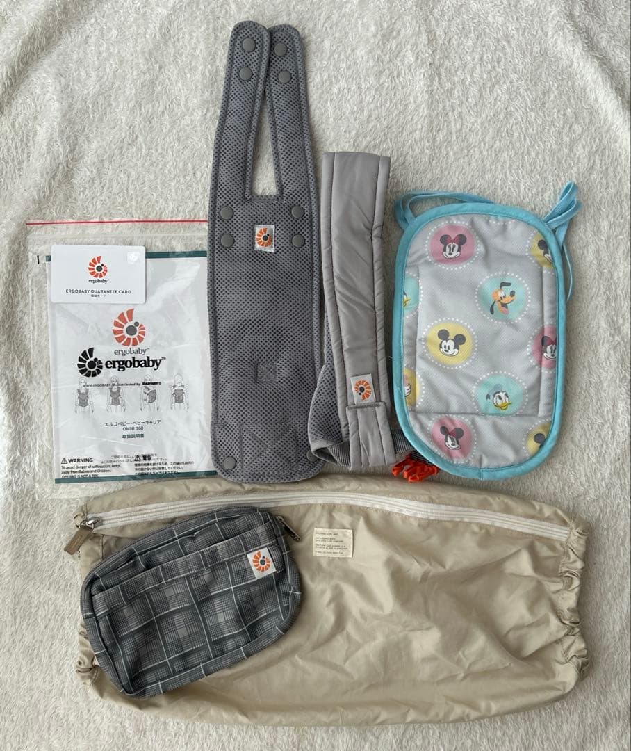 箱付き⭐︎エルゴ抱っこ紐 ergobaby グレー系 チェック柄OMNI360