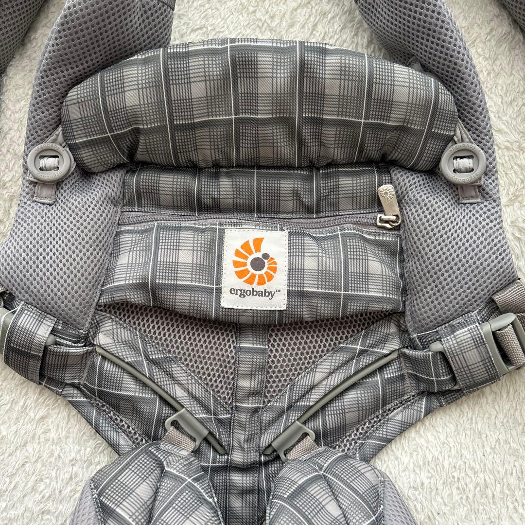 箱付き⭐︎エルゴ抱っこ紐 ergobaby グレー系 チェック柄OMNI360