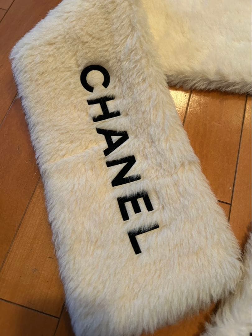 【超美品】CHANEL シャネル アルパカ　ファーマフラー ストール