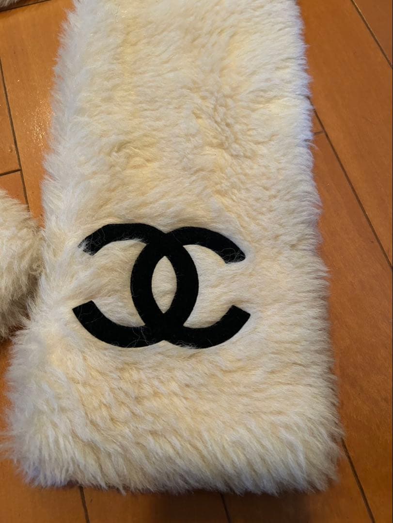 【超美品】CHANEL シャネル アルパカ　ファーマフラー ストール