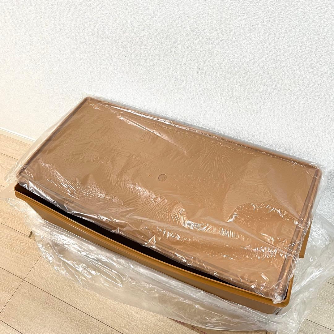 な43【未使用保管品】タッパーウェア ロングディープスーパーケース ブラウン