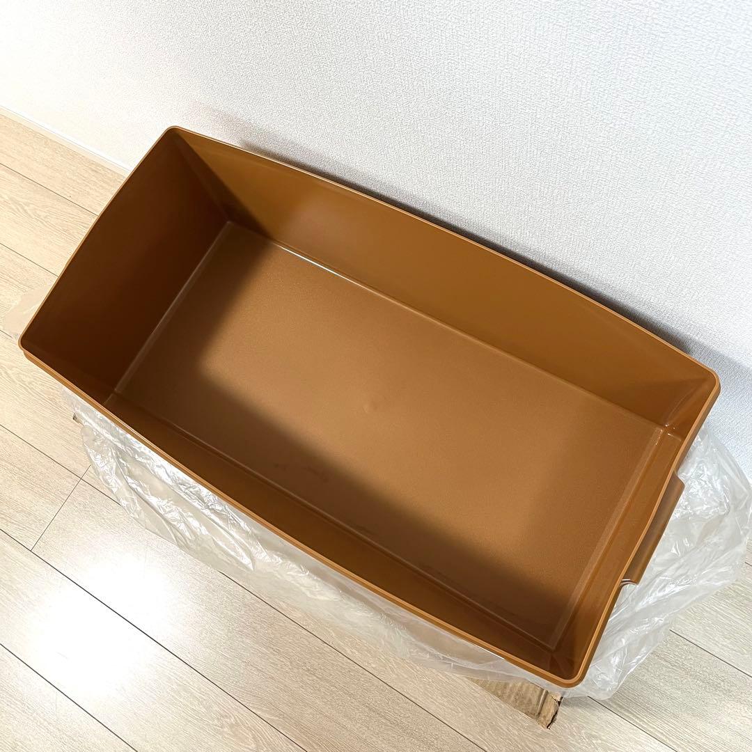 な43【未使用保管品】タッパーウェア ロングディープスーパーケース ブラウン