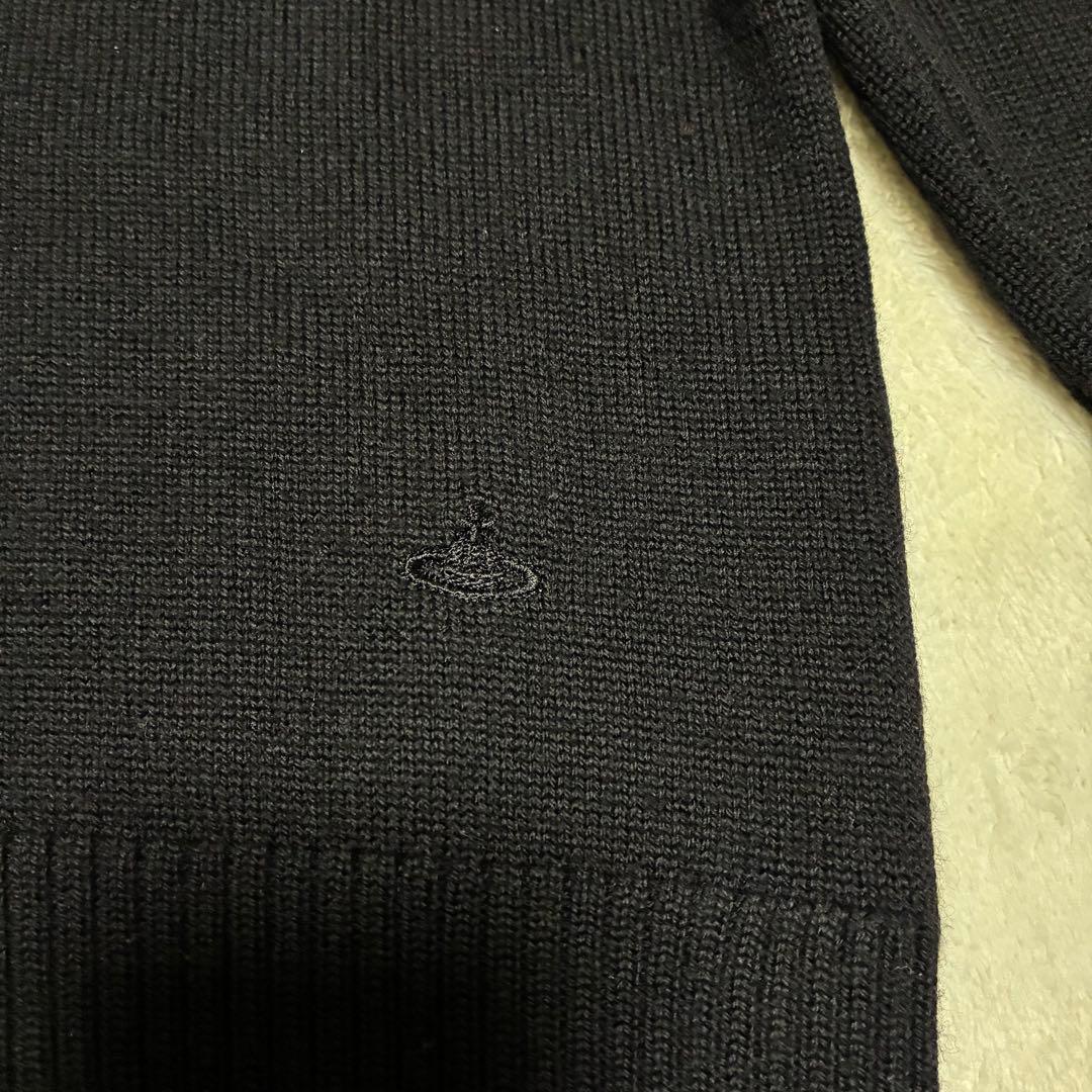 【希少/アーカイブ】ヴィヴィアン オリゾンティ期 カーディガン 黒 オーブ刺繍