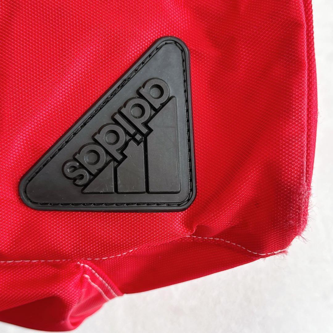90s adidas アディダス トレフォイル ボストンバッグ 大容量 赤
