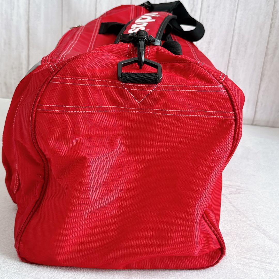 90s adidas アディダス トレフォイル ボストンバッグ 大容量 赤