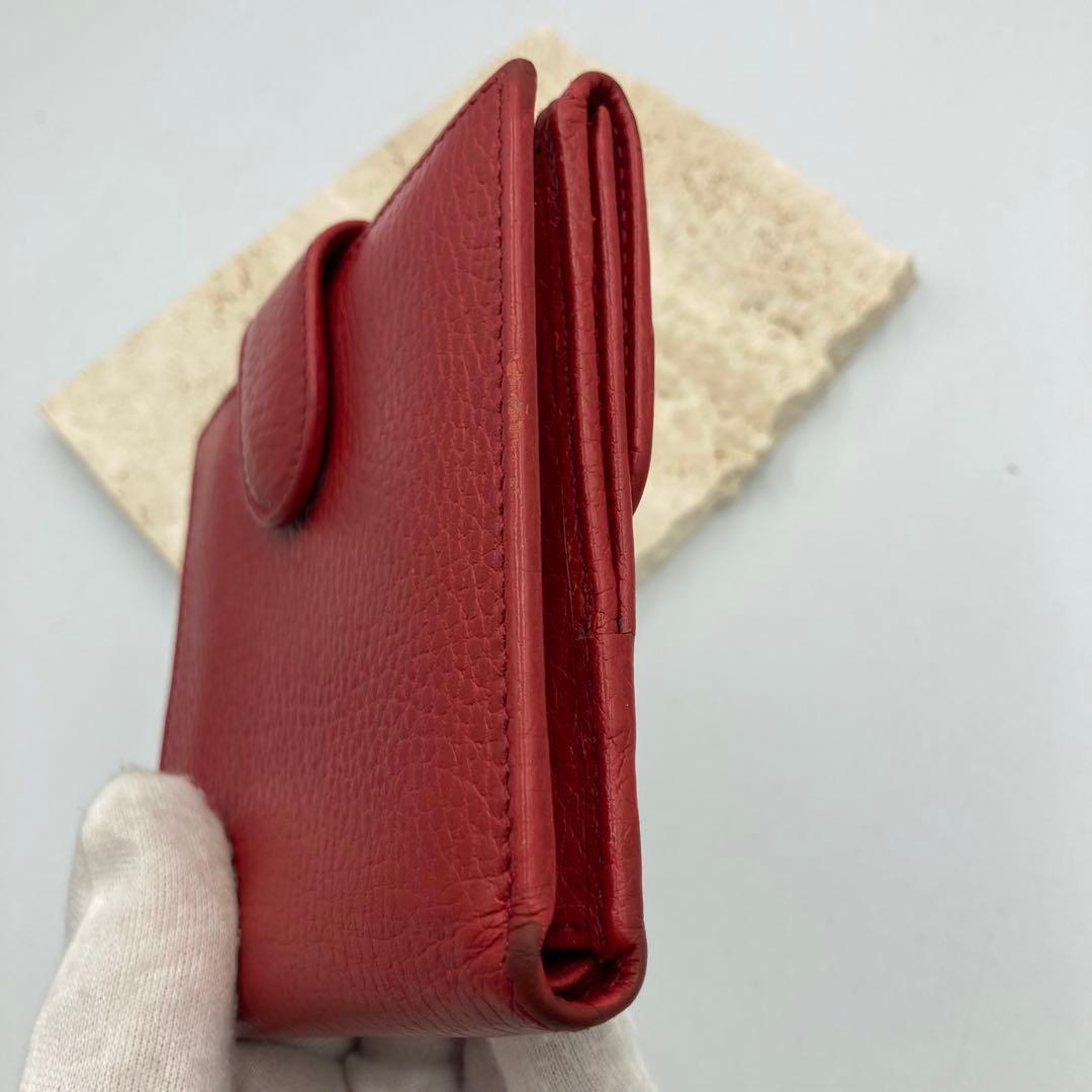 ！極美品！　GUCCI グッチ　折り財布　レザー　レッド　138A