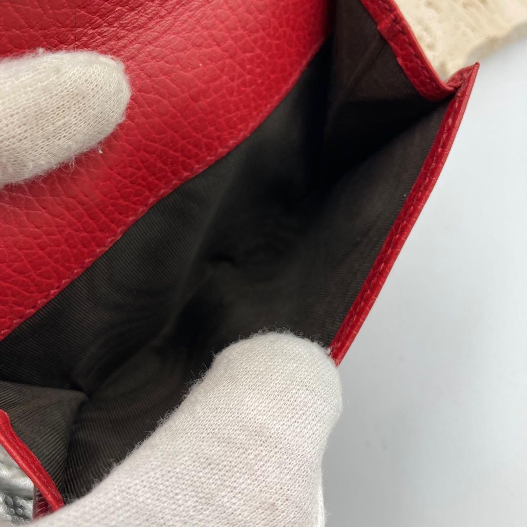 ！極美品！　GUCCI グッチ　折り財布　レザー　レッド　138A
