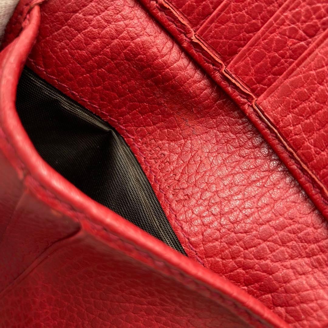 ！極美品！　GUCCI グッチ　折り財布　レザー　レッド　138A