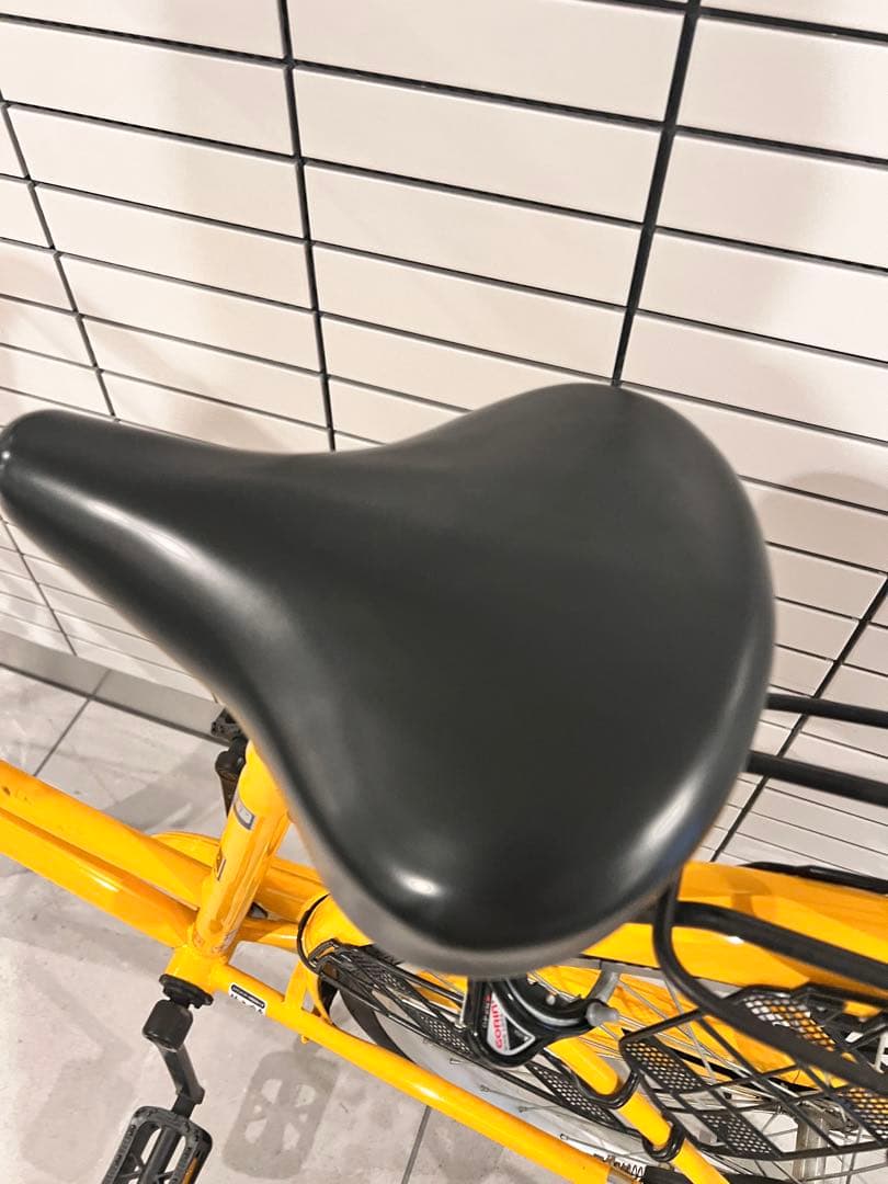 ［3月20日に京都市手渡し限定］黃色 シティサイクル 26インチ自転車