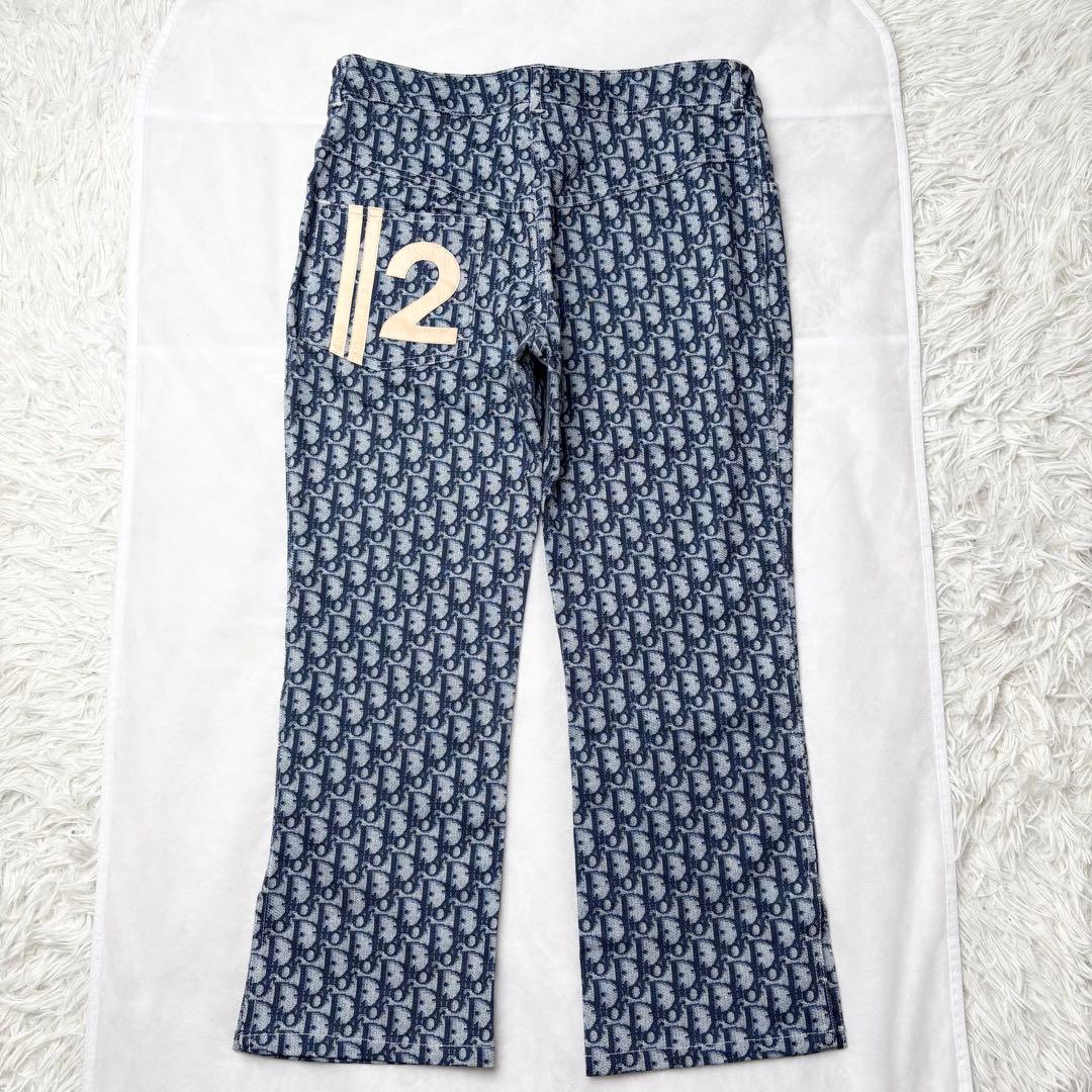 Christian Dior トロッター柄 コットンデニムパンツ バックプリント