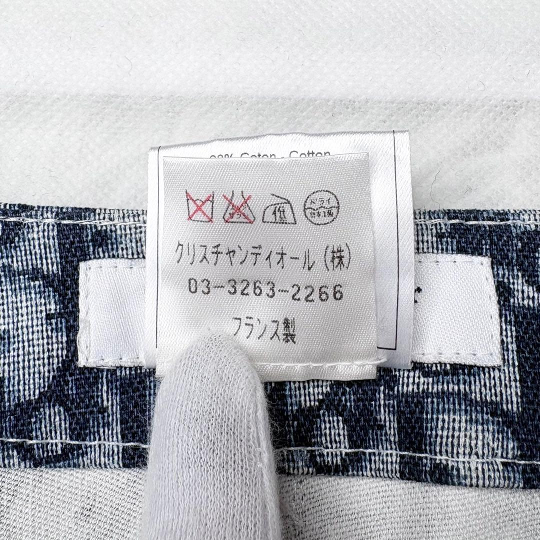 Christian Dior トロッター柄 コットンデニムパンツ バックプリント