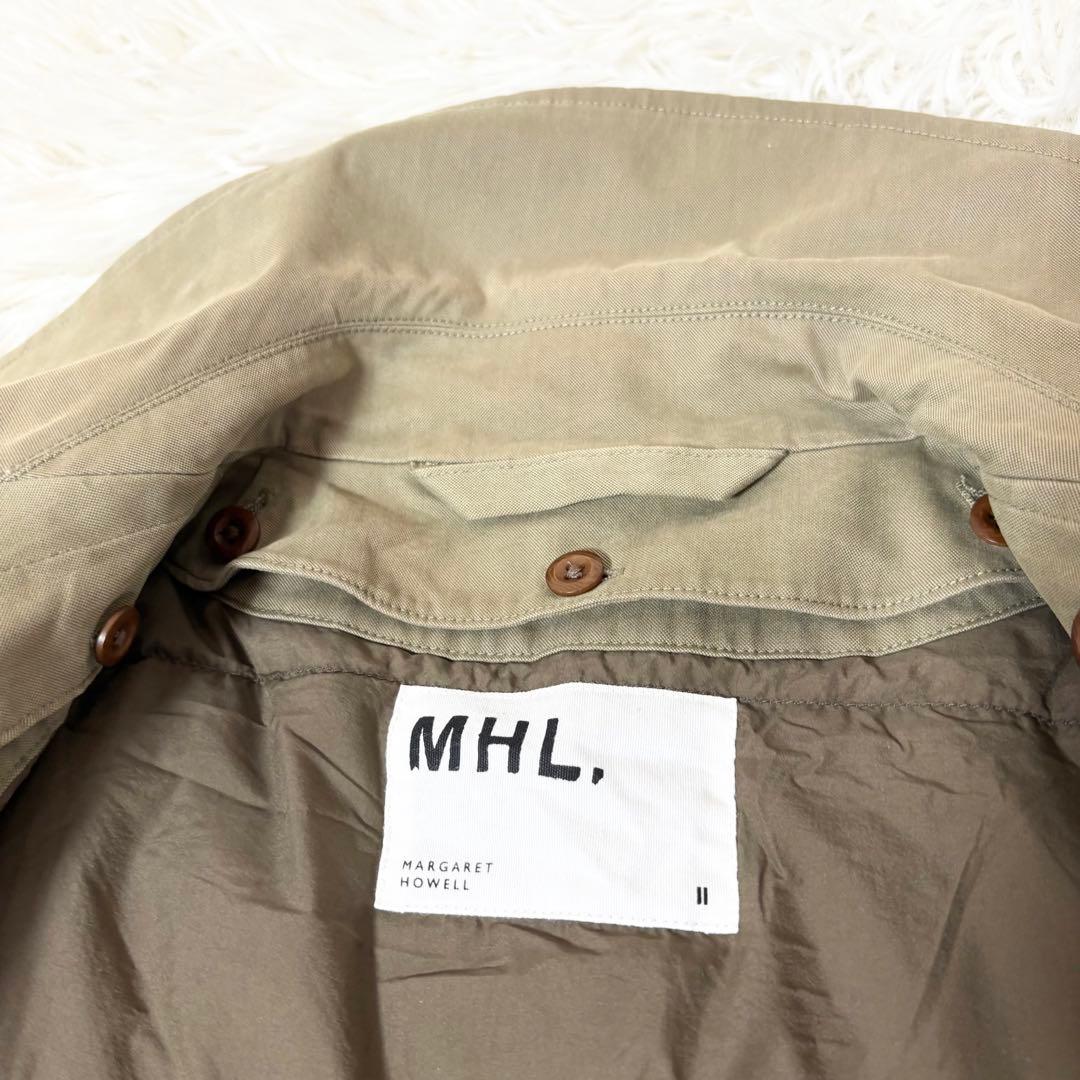MHL. マーガレットハウエル ステンカラーコート ダウンライナー付 カーキ
