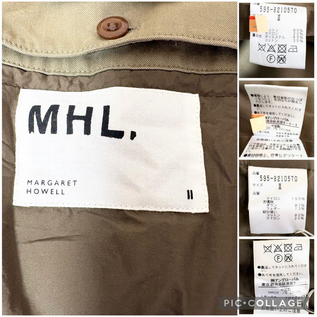 MHL. マーガレットハウエル ステンカラーコート ダウンライナー付 カーキ